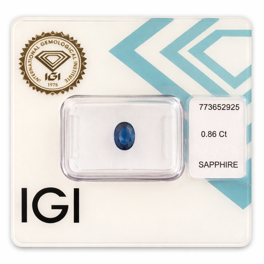 Natürlicher Saphir – 0,86 ct | Oval Mixed Cut | Tiefblau