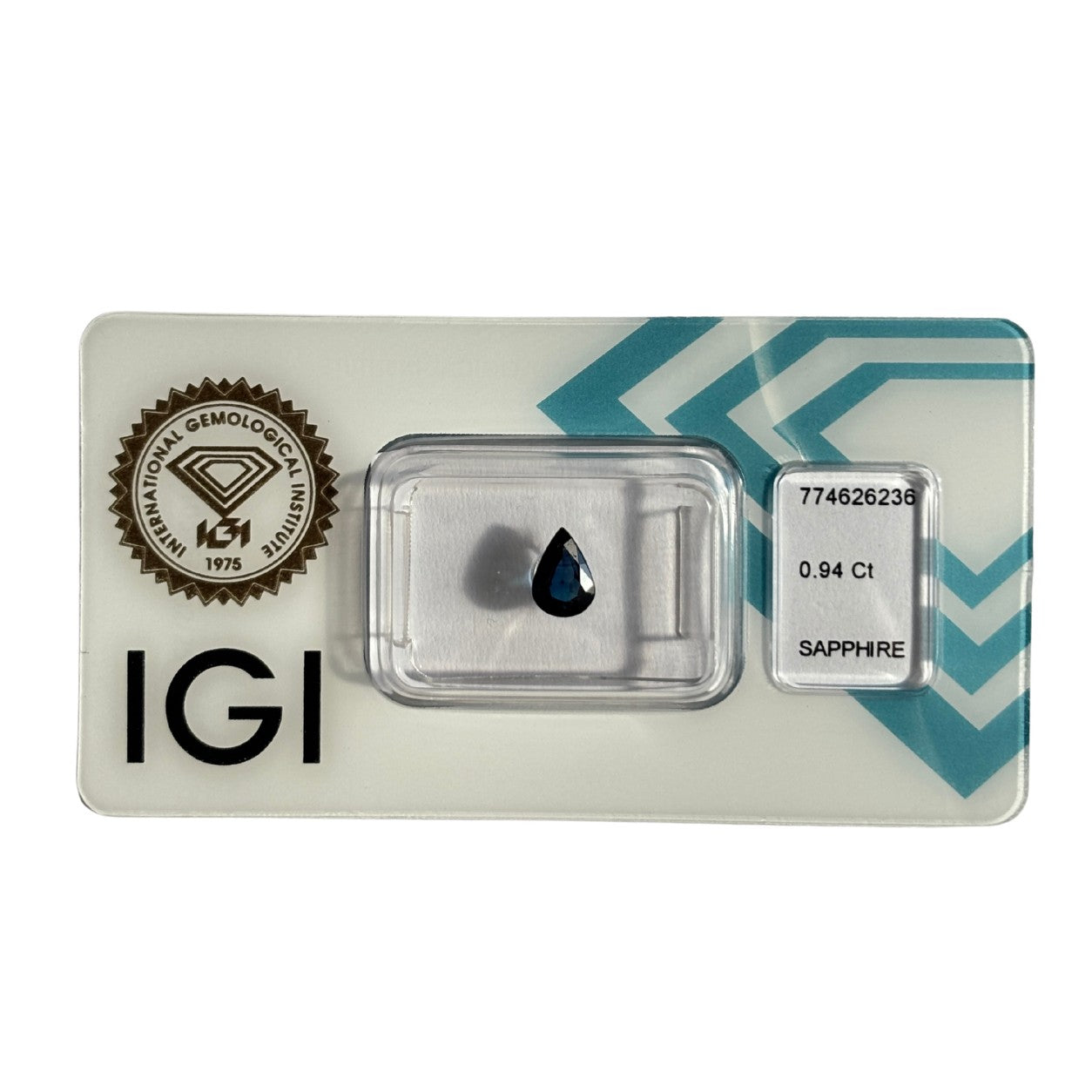 Natürlicher tiefblauer Saphir, Pear Mixed Cut, 0,94 ct, zertifizierter Edelstein für hochwertigen Schmuck.