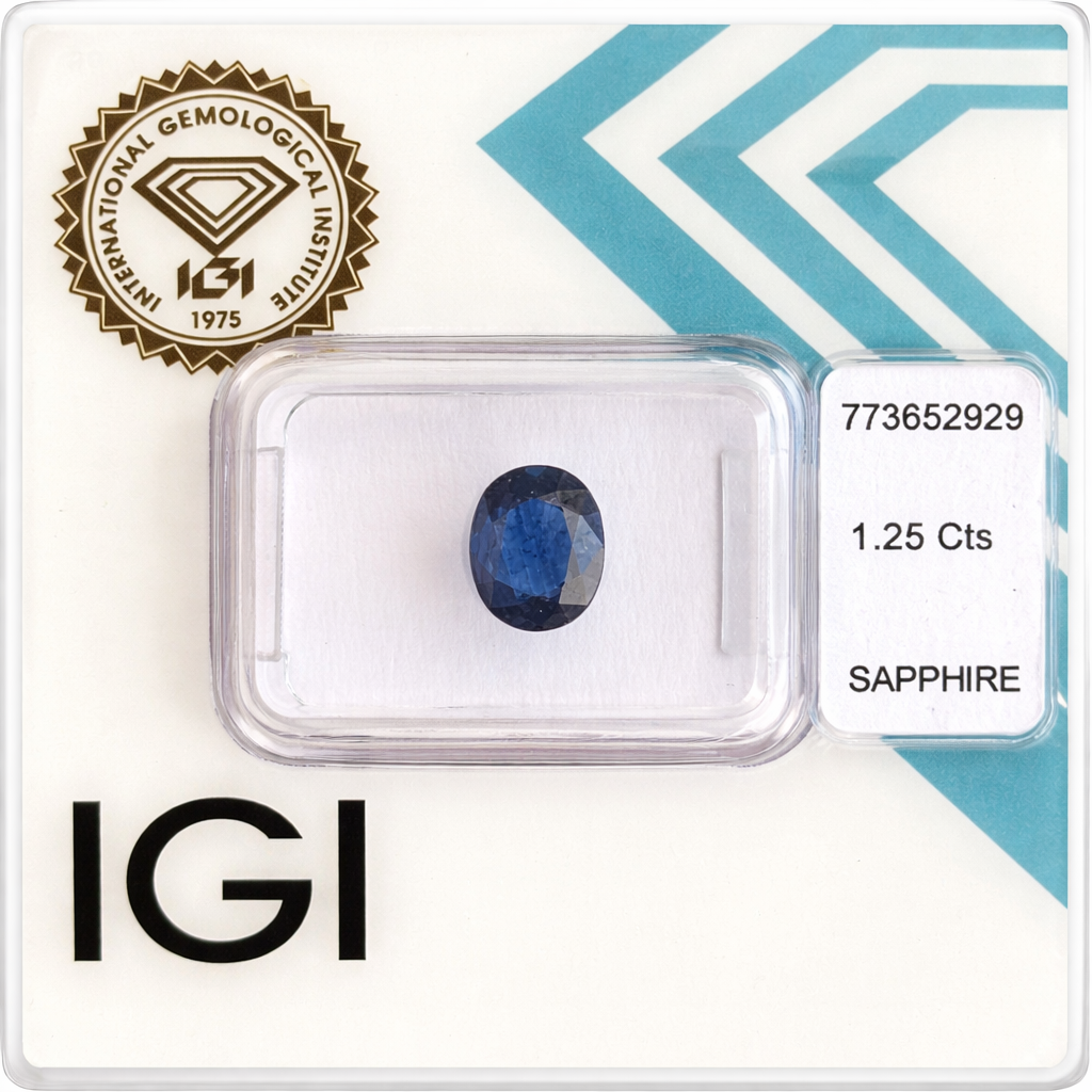 Natural Sapphire – 1.25 ct | Oval Mixed Cut | Deep Blue