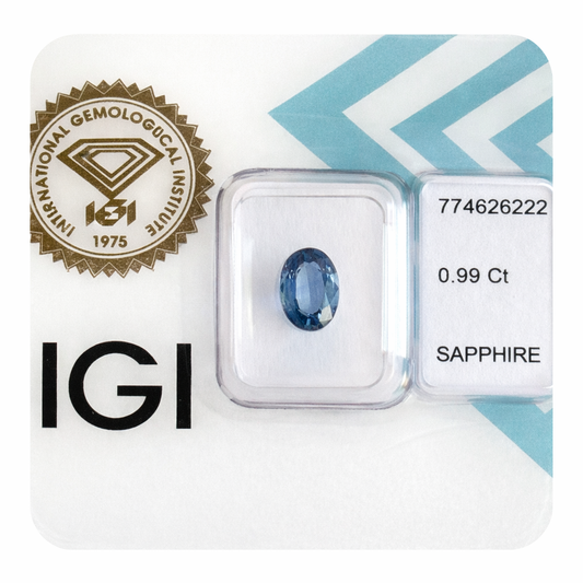 Natürlicher Saphir – 0,99 ct | Oval Mixed Cut | Blau