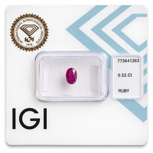 Natürlicher Rubin – 0,52 ct | Oval Mixed Cut | Tief Rosa-Rot