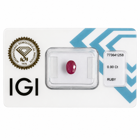 Natürlicher Rubin – 0,90 ct | Oval Mixed Cut | Tief Rosa-Rot