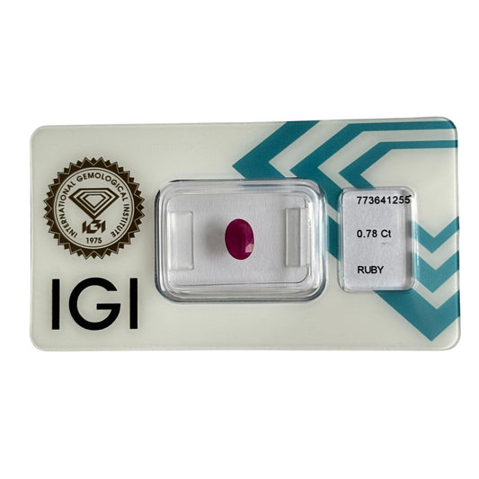 Natürlicher tief rosa-roter Rubin, Oval Mixed Cut, 0,78 ct, zertifizierter Edelstein für hochwertigen Schmuck