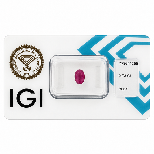 Natürlicher Rubin – 0,78 ct | Oval Mixed Cut | Dunkel Rosa-Rot