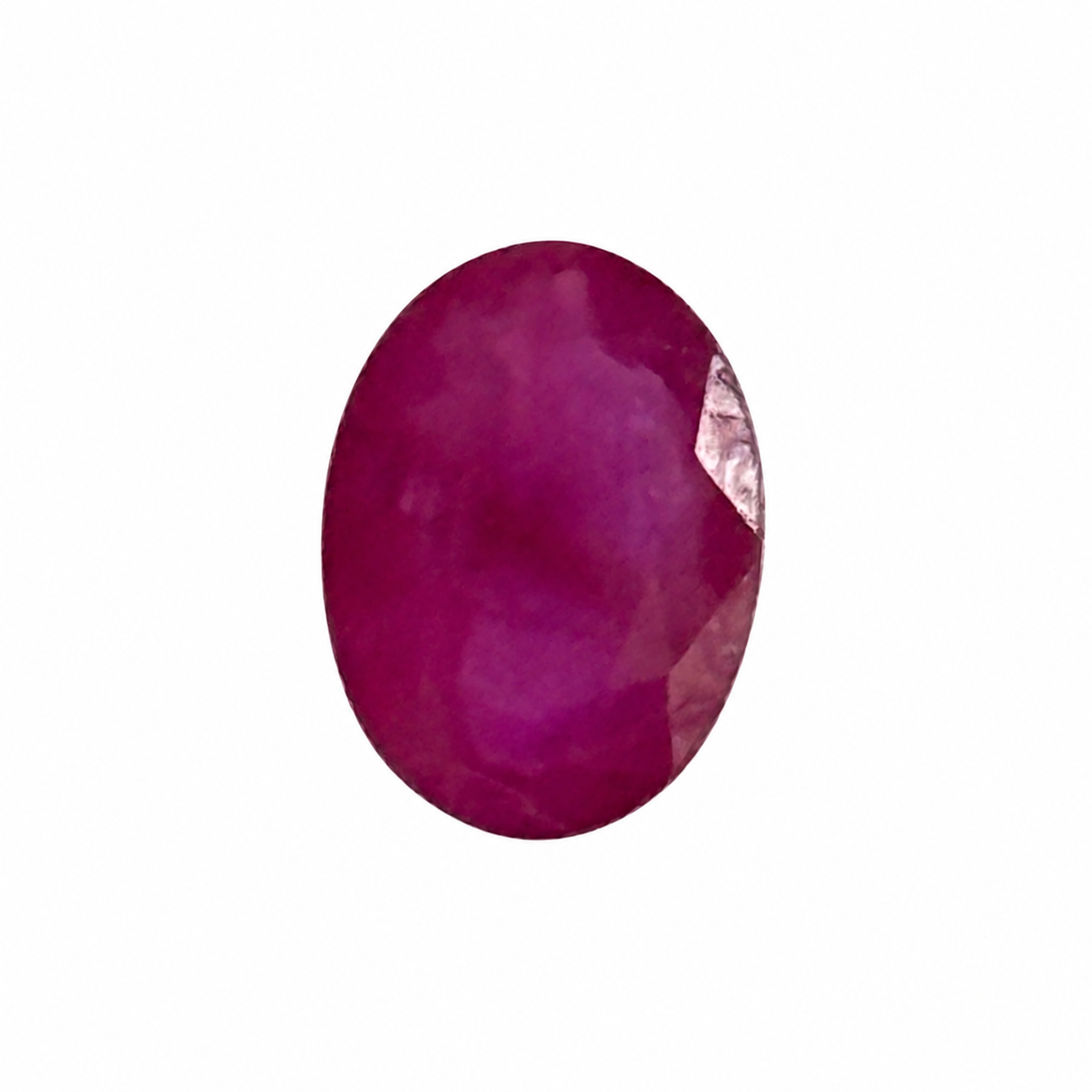 Zertifikat eines natürlichen tief rosa-roten Rubin, Oval Mixed Cut, 0,93 ct, zertifizierter Edelstein für hochwertigen Schmuck