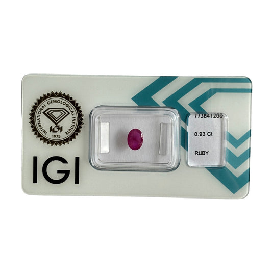 Natürlicher tief rosa-roter Rubin, Oval Mixed Cut, 0,93 ct, zertifizierter Edelstein für hochwertigen Schmuck