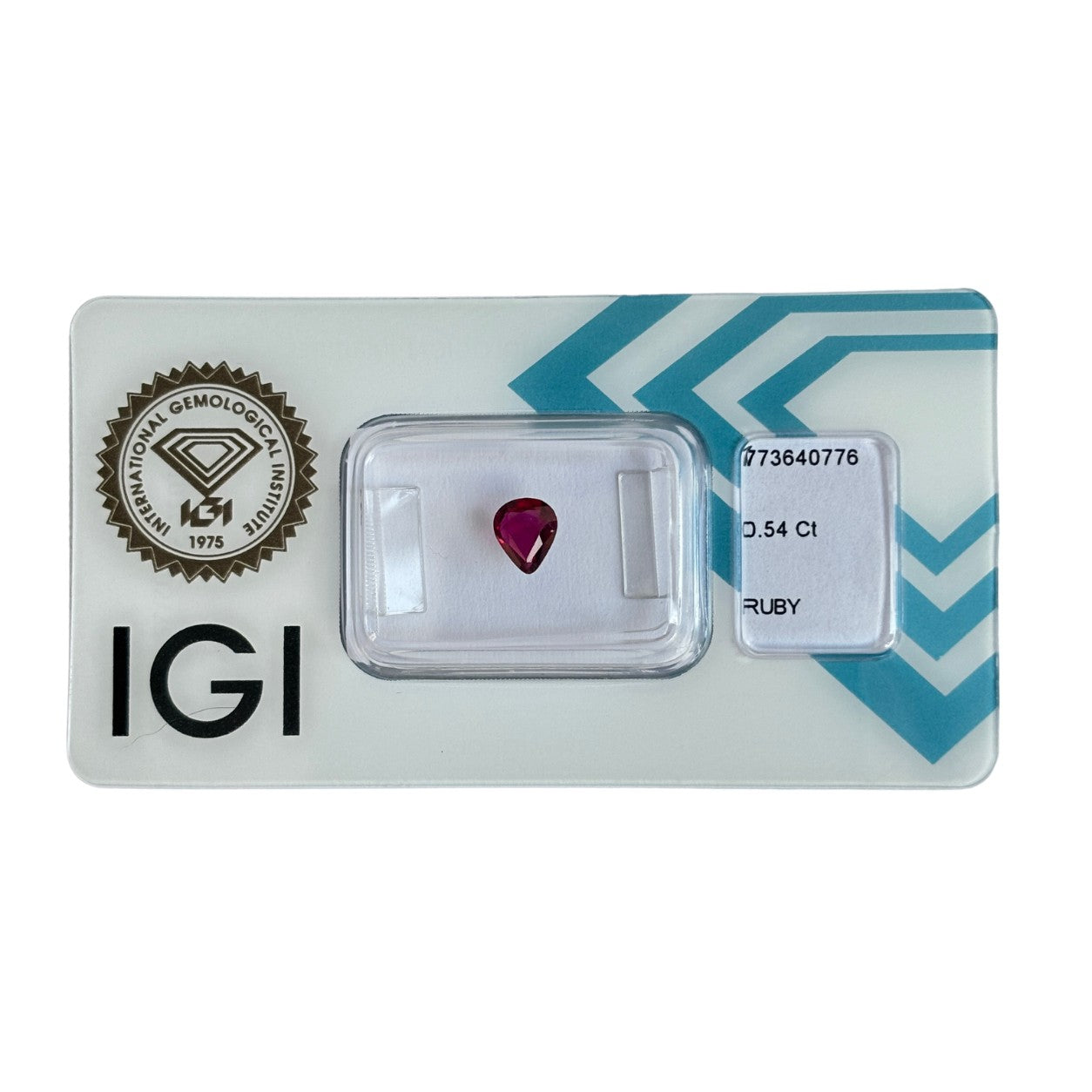 Natürlicher tief purpur roter Rubin, Pear Mixed Cut, 0,54 ct, zertifizierter Edelstein für hochwertigen Schmuck