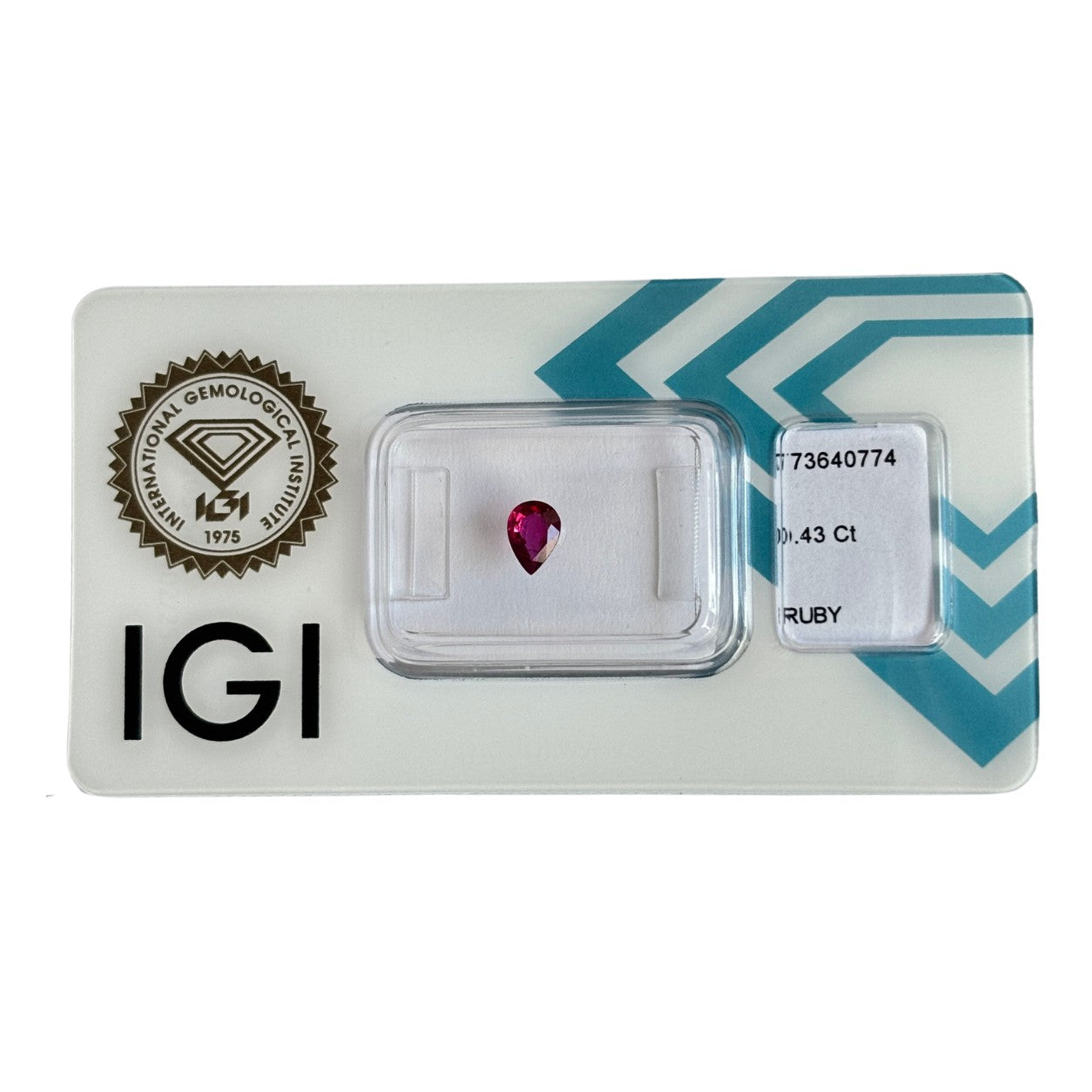 Natürlicher tief purpur-roter Rubin, Pear Mixed Cut, 0,43 ct, zertifizierter Edelstein für hochwertigen Schmuck