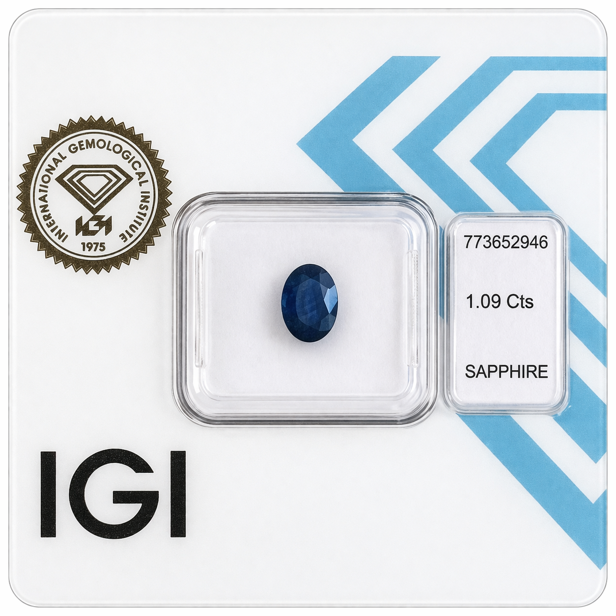 Natürlicher Saphir - 1,09 ct | Oval Mixed Cut | Tiefblau