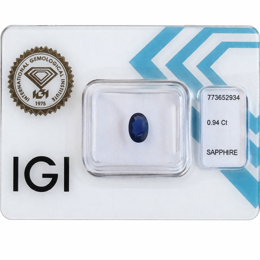 Natürlicher Saphir – 0,94 ct | Oval Mixed Cut | Tiefblau