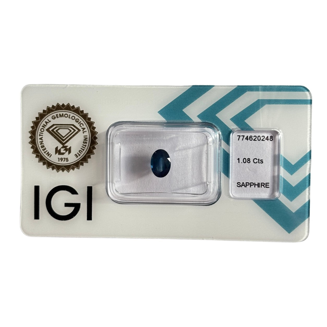Natürlicher tiefblauer Saphir, Oval Mixed Cut, 1,08 ct, zertifizierter Edelstein für hochwertigen Schmuck.
