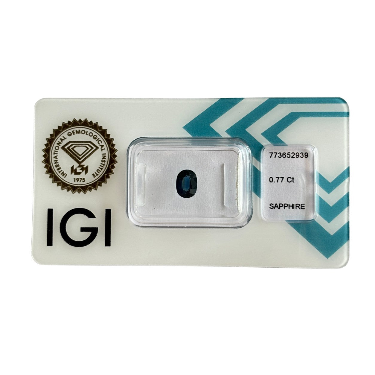 Natürlicher tiefblauer Saphir, Oval Mixed Cut, 0,77 ct, zertifizierter Edelstein für hochwertigen Schmuck.