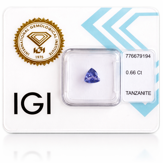 Natürlicher Tansanit - 0,66 ct | Triangular Mixed Cut | Tief Blau-Violett