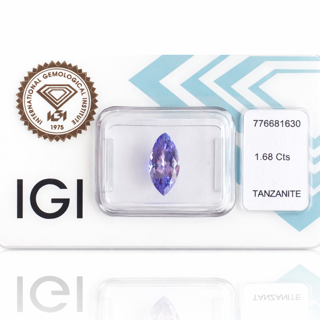 Natürlicher Tansanit - 1,68 ct | Marquise Mixed Cut | Tief Blau-Violett