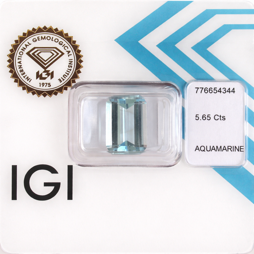 Natürlicher Aquamarin - 5,65 ct | Emerald Cut | Blau
