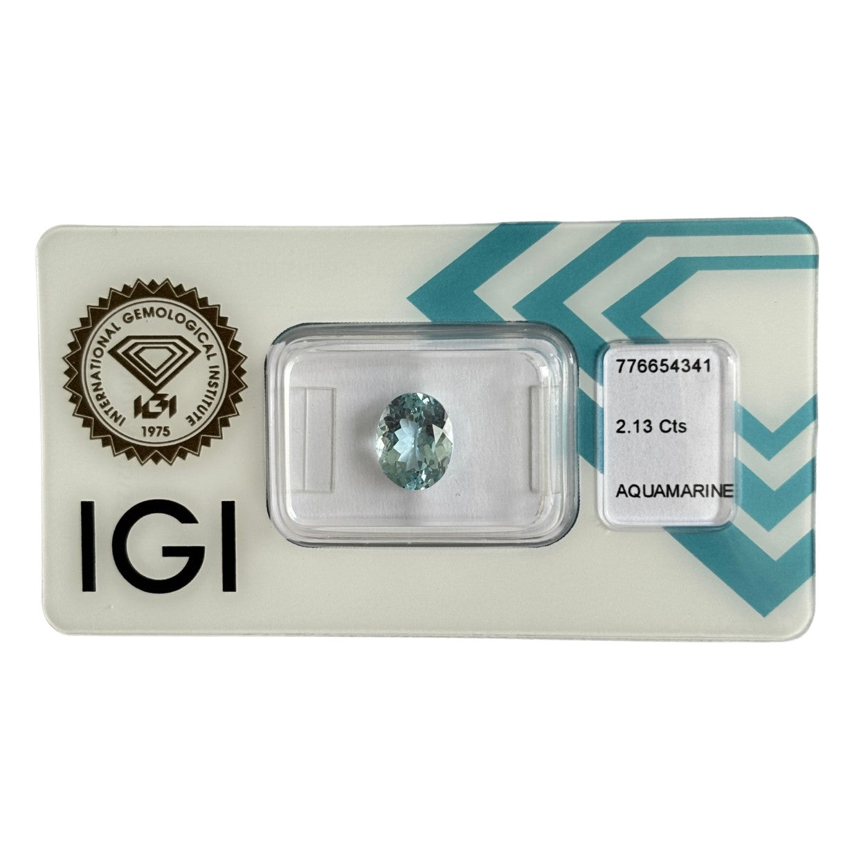 Natürlicher grünlich-blauer Aquamarin, Oval Mixed Cut, 2,13 ct, zertifizierter Edelstein für hochwertigen Schmuck.