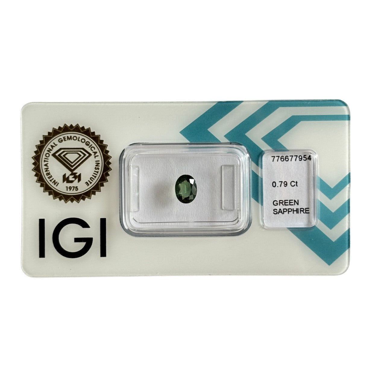Natürlicher tief blau-grüner Saphir, Oval Mixed Cut, 0,79 ct, zertifizierter Edelstein für hochwertigen Schmuck.