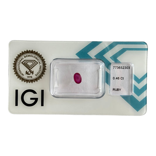 Natürlicher tief purpur roter Rubin, Oval Mixed Cut, 0,46 ct, zertifizierter Edelstein für hochwertigen Schmuck