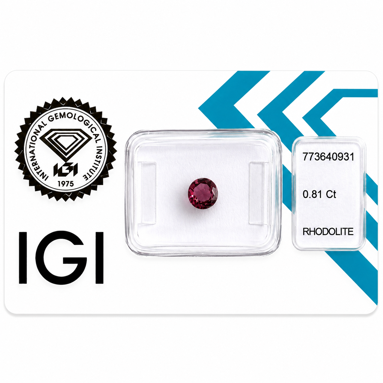 Natürlicher Rhodolith - 0,81 ct | Round Mixed Cut | Purpurrot