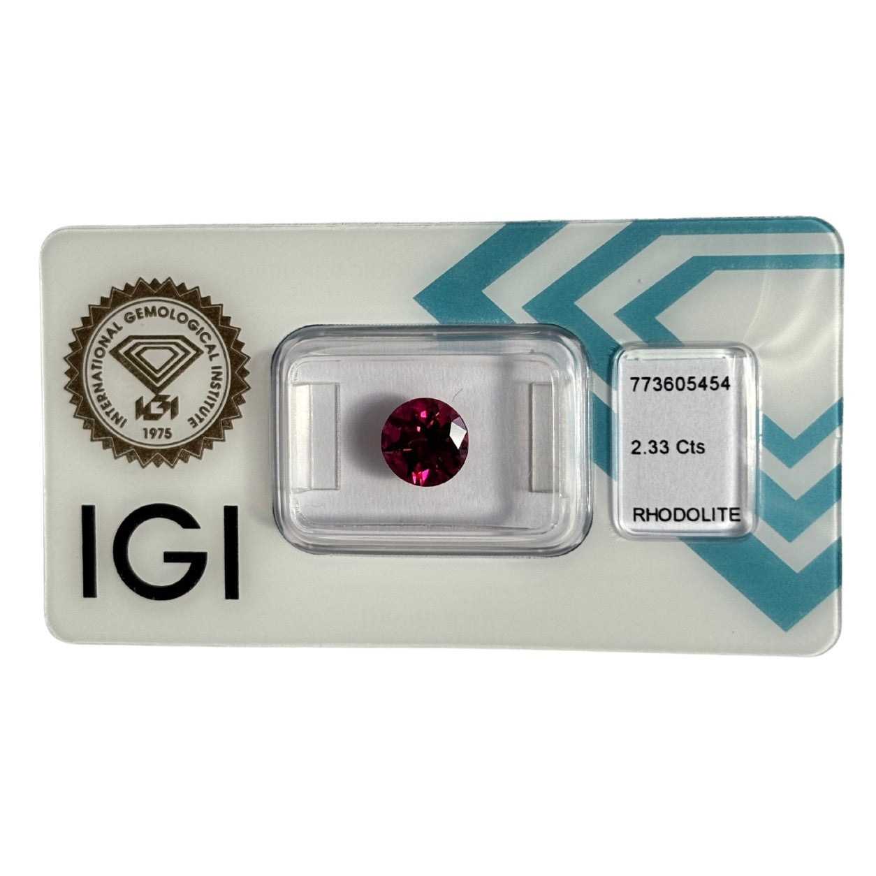 Natürlicher tief rötlich-purpurner Rhodolith, Rund Mixed Cut, 2,33 ct, zertifizierter Edelstein für hochwertigen Schmuck.