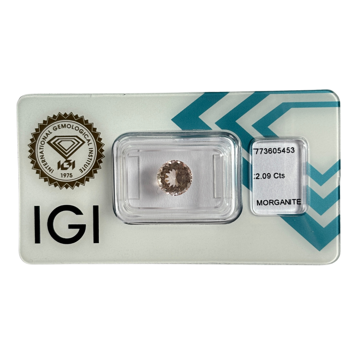 Natürlicher hellrosa Morganit, rund Mixed Cut, 2,09 ct, zertifizierter Edelstein für hochwertigen Schmuck.