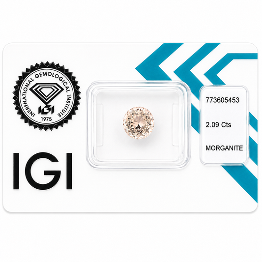 Natürlicher Morganit - 2,09 ct | Round Mixed Cut | Hellrosa