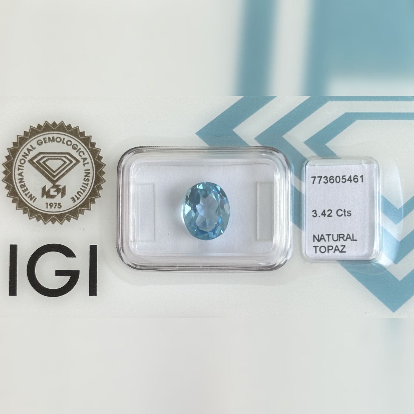 Natürlicher Topas - 3,42 ct | Oval Mixed Cut | Tiefblau