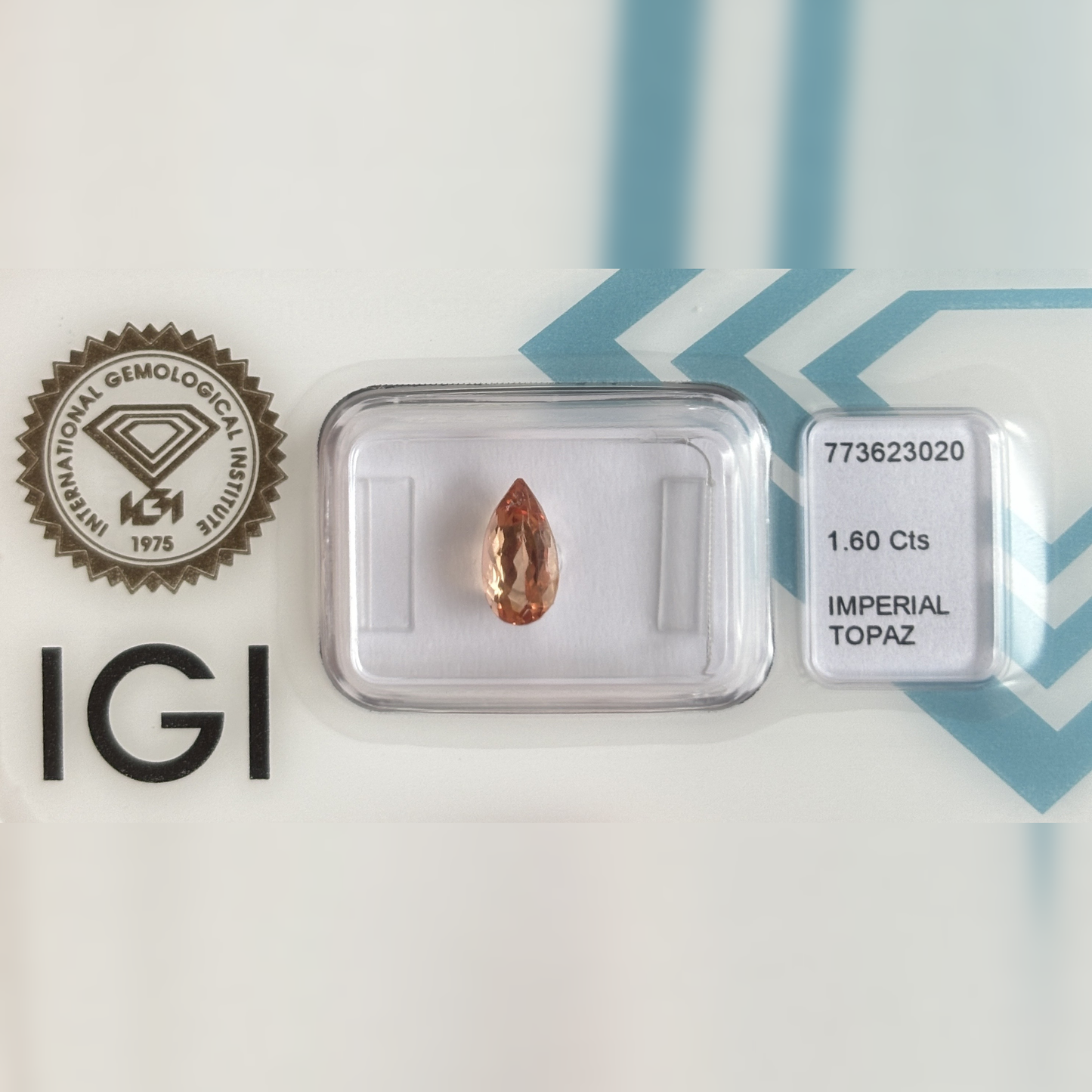 Natürlicher Imperial-Topas - 1,60 ct | Pear Mixed Cut | Tief Rosa-Orange