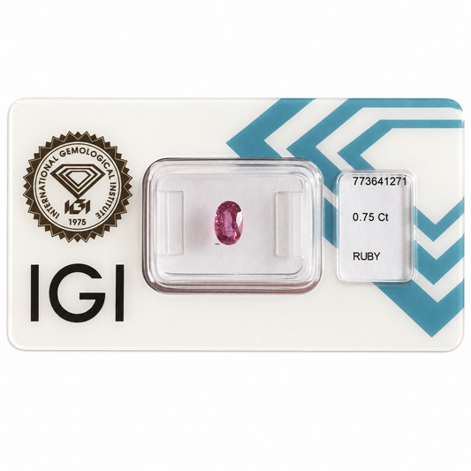 Natürlicher Rubin – 0,75 ct | Oval Mixed Cut | Purpur-Rot