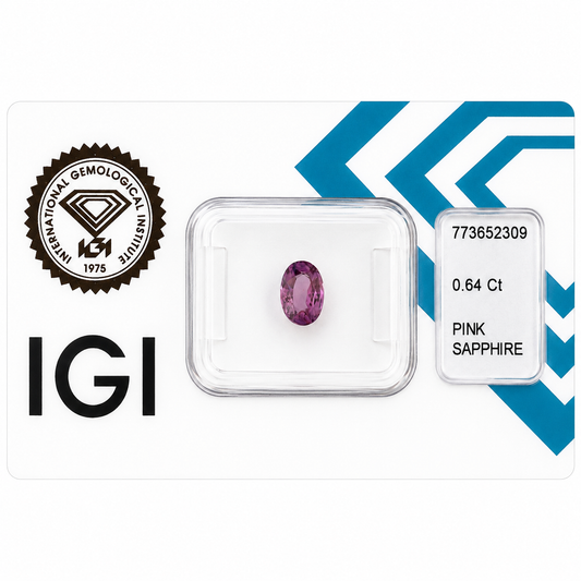 Natürlicher Pink Saphir – 0,64 ct | Oval Mixed Cut | Purpur-Pink