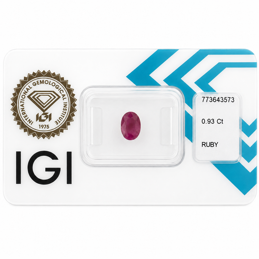 Natürlicher Rubin – 0,93 ct | Oval Mixed Cut | Tief Rosa-Rot