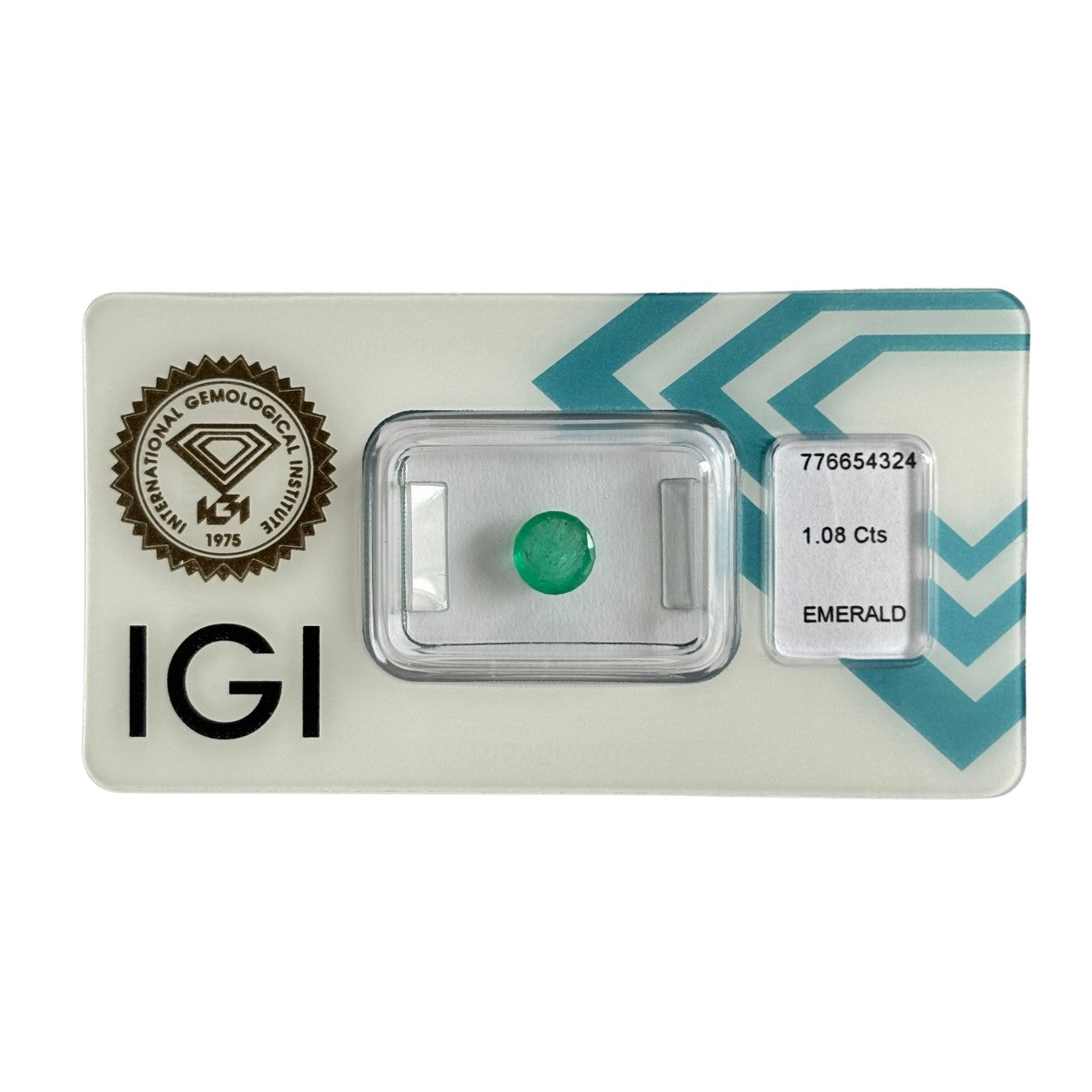 Natürlicher grüner Smaragd, Rund Mixed Cut, 1,08 ct, zertifizierter Edelstein für hochwertigen Schmuck.