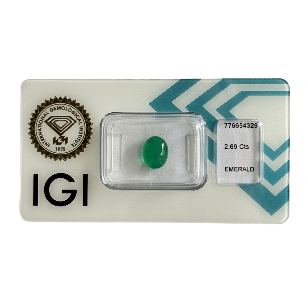 Natürlicher grüner Smaragd, Oval Cabochon, 2,69 ct, zertifizierter Edelstein für hochwertigen Schmuck.