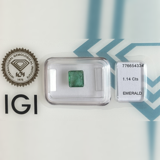 Natürlicher Smaragd – 1,14 ct | Emerald Cut | Grün