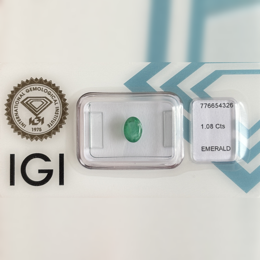 Natürlicher Smaragd – 1,08 ct | Oval Cabochon | Grün