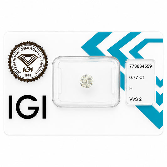 Natürlicher Diamant – 0,77 ct | Round Brilliant | H / VVS2