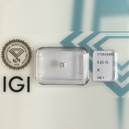 Natürlicher Diamant – 0,22 ct | Round Brilliant | E / VS1