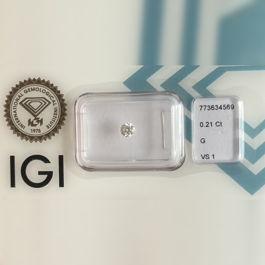 Natürlicher Diamant – 0,21 ct | Round Brilliant | G / VS1