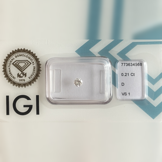 Natürlicher Diamant – 0,21 ct | Round Brilliant | D / VS1