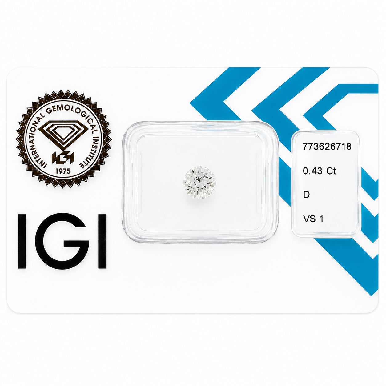 Natürlicher Diamant – 0,43 ct | Round Brilliant | D / VS1
