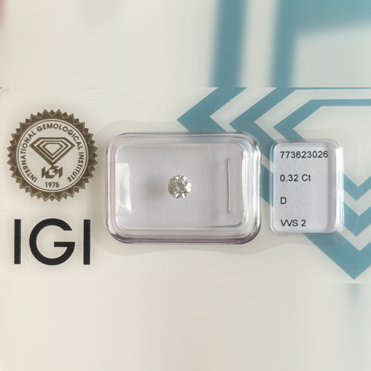 Natürlicher Diamant – 0,32 ct | Round Brilliant | D / VVS2
