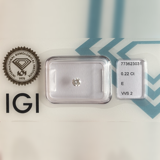 Natürlicher Diamant – 0,22 ct | Round Brilliant | E / VVS2