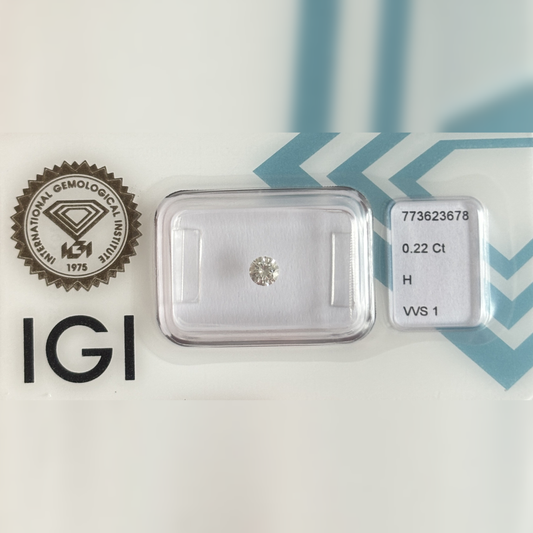 Natürlicher Diamant – 0,22 ct | Round Brilliant | H / VVS1