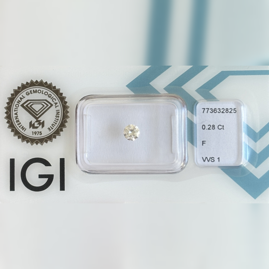 Natürlicher Diamant – 0,28 ct | Round Brilliant | F / VVS1