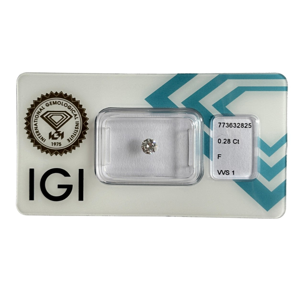 Natürlicher Diamant Farbe F, rund Brilliant Cut, 0,28 ct, VVS1, zertifizierter, wertvoller Edelstein für Schmuck.