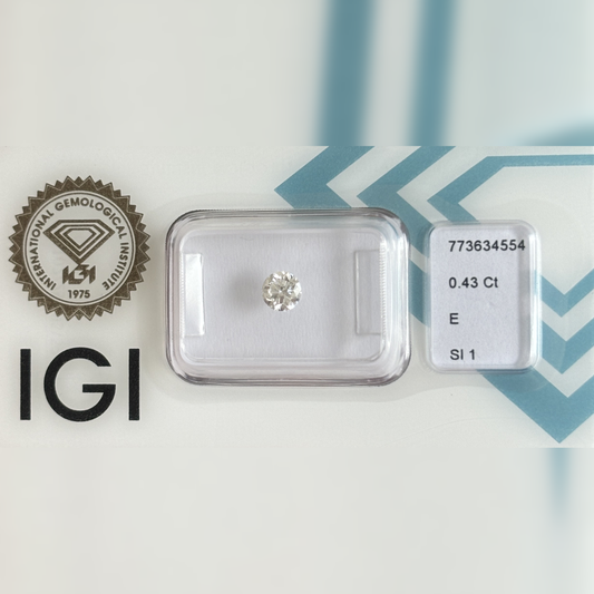 Natürlicher Diamant – 0,43 ct | Round Brilliant | E / SI1