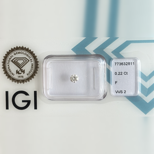 Natürlicher Diamant – 0,22 ct | Round Brilliant | F / VVS2