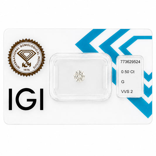 Natürlicher Diamant – 0,50 ct | Round Brilliant | G / VVS2