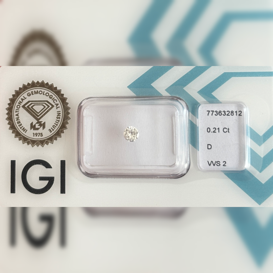 Natürlicher Diamant – 0,21 ct | Round Brilliant | D / VVS2