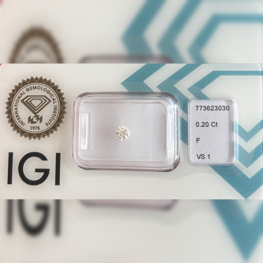 Natürlicher Diamant – 0,20 ct | Round Brilliant | F / VS1
